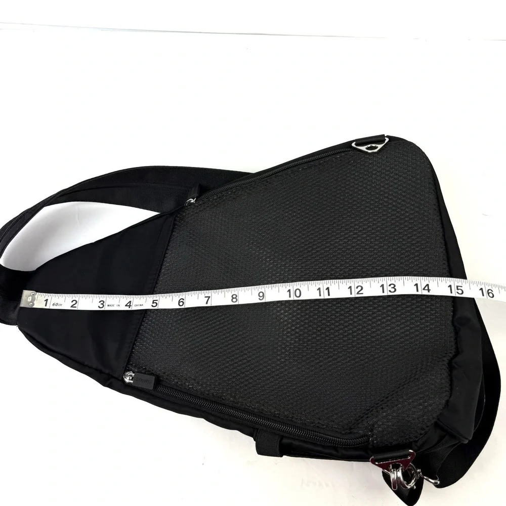 IHKWIP Convertible Sling Bag Backpack Black Nylon Travel Brand New